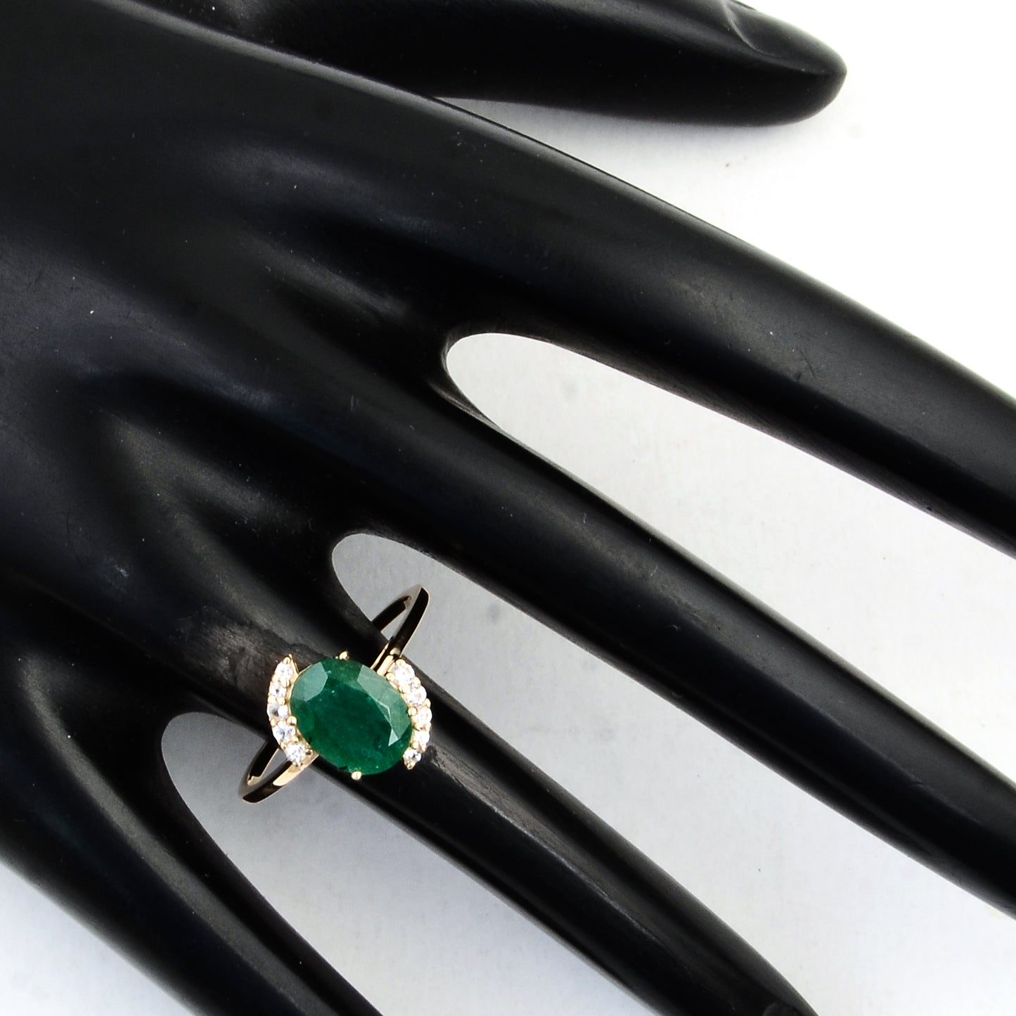 1.47 Ct Oval Emerald 14K Gold Ring