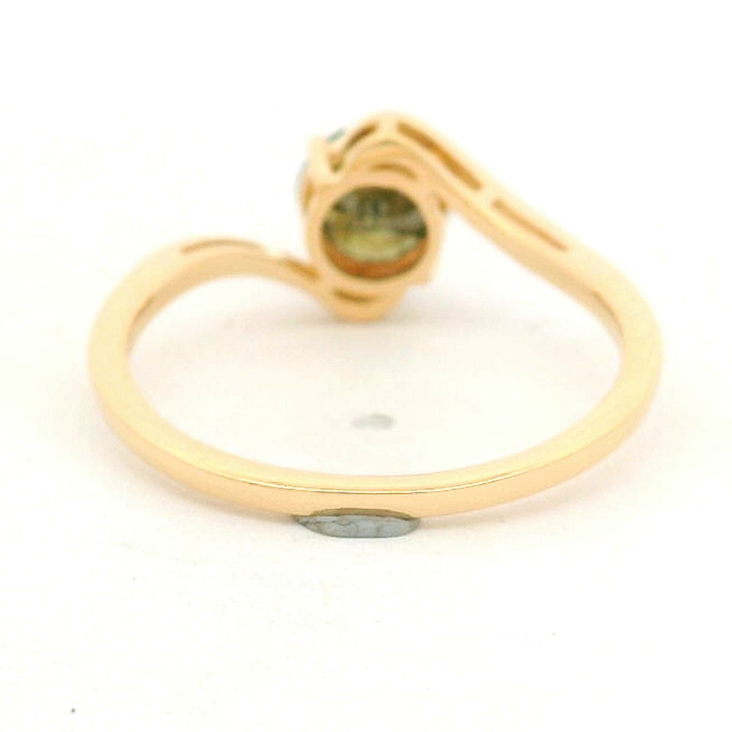 0.92 Ct Round Green Diamond 14K Gold Ring