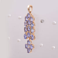 2.32 Ct Oval Tanzanite 14K Gold Pendant