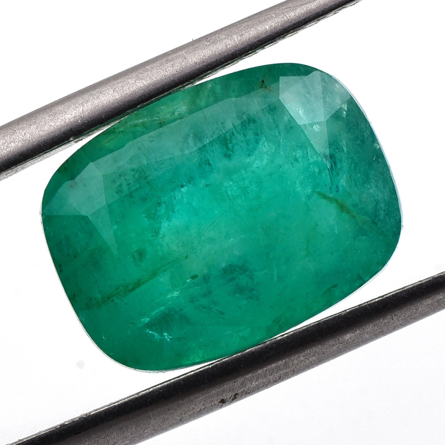 6.37 Natural Beryl Emerald Rectangular Cushion Mixed Cut Gemstone