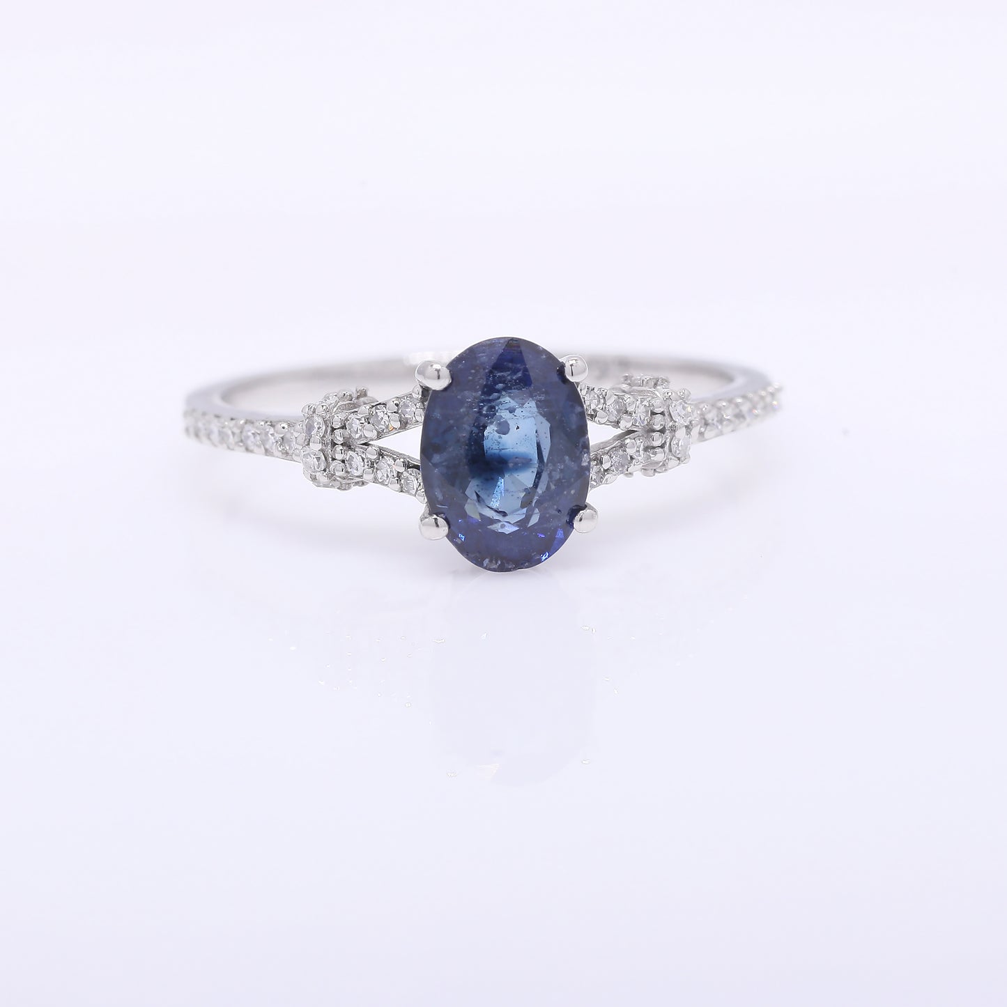 1.67 Ct Oval Mixed Cut Natural Sapphire 950 Platinum Ring