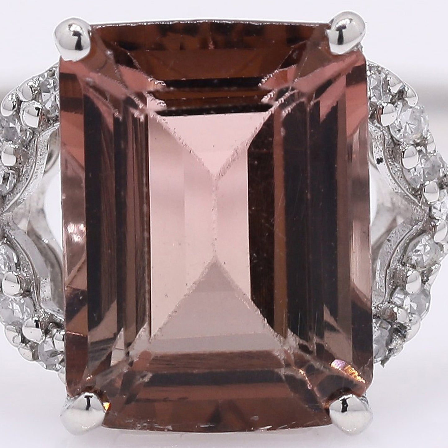 1.61 Ct Octagon Step Cut Natural Tourmaline 950 Platinum Ring