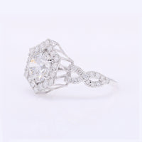 2.90 Carats Lab Grown Diamond 14K Gold Ring