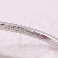 1.65 Ct Oval Mixed Cut Natural Ruby 950 Platinum Ring