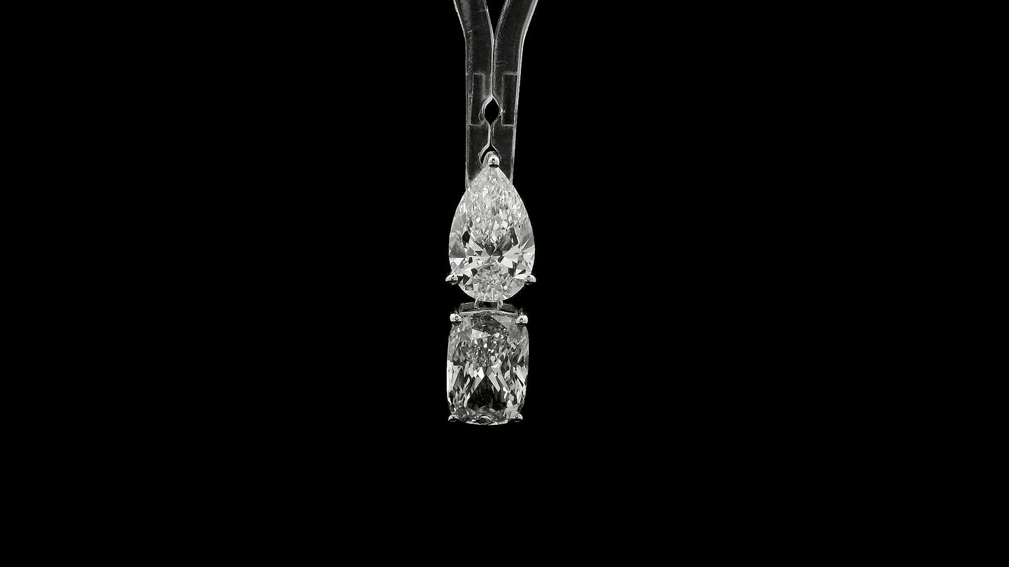 3.27 Carats Lab Grown Diamond 14K Gold Pendant