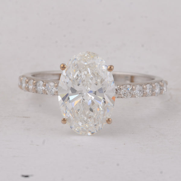 2.84 Carats Lab Grown Diamond 14K Gold Ring