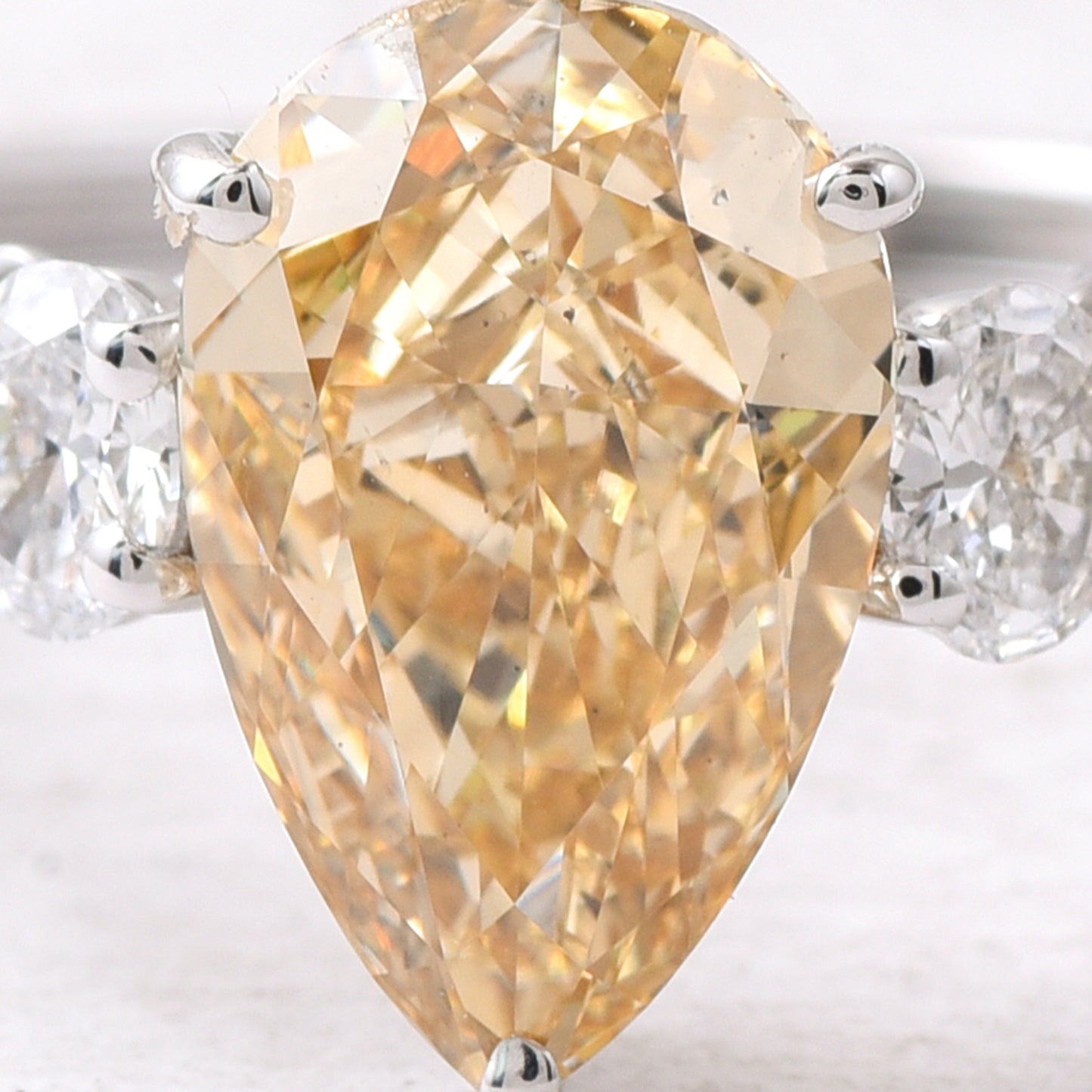 2.38 Ct Pear Lab Grown Diamond 14K Gold Ring