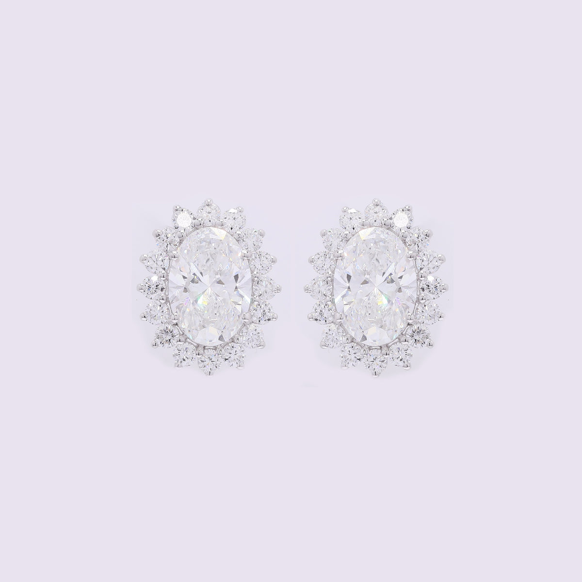 3.62 Carats Lab Grown Diamond 14K Gold Earrings