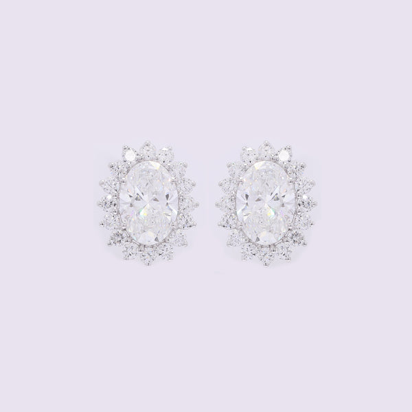 3.62 Carats Lab Grown Diamond 14K Gold Earrings