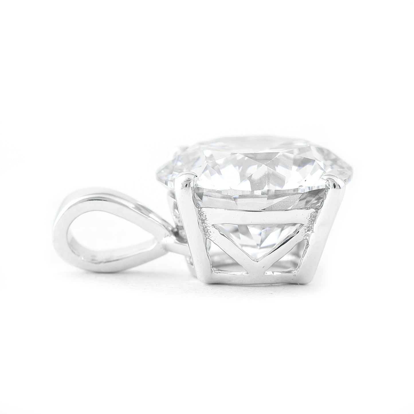 3.10 Carats Lab Grown Diamond 14K Gold Pendant