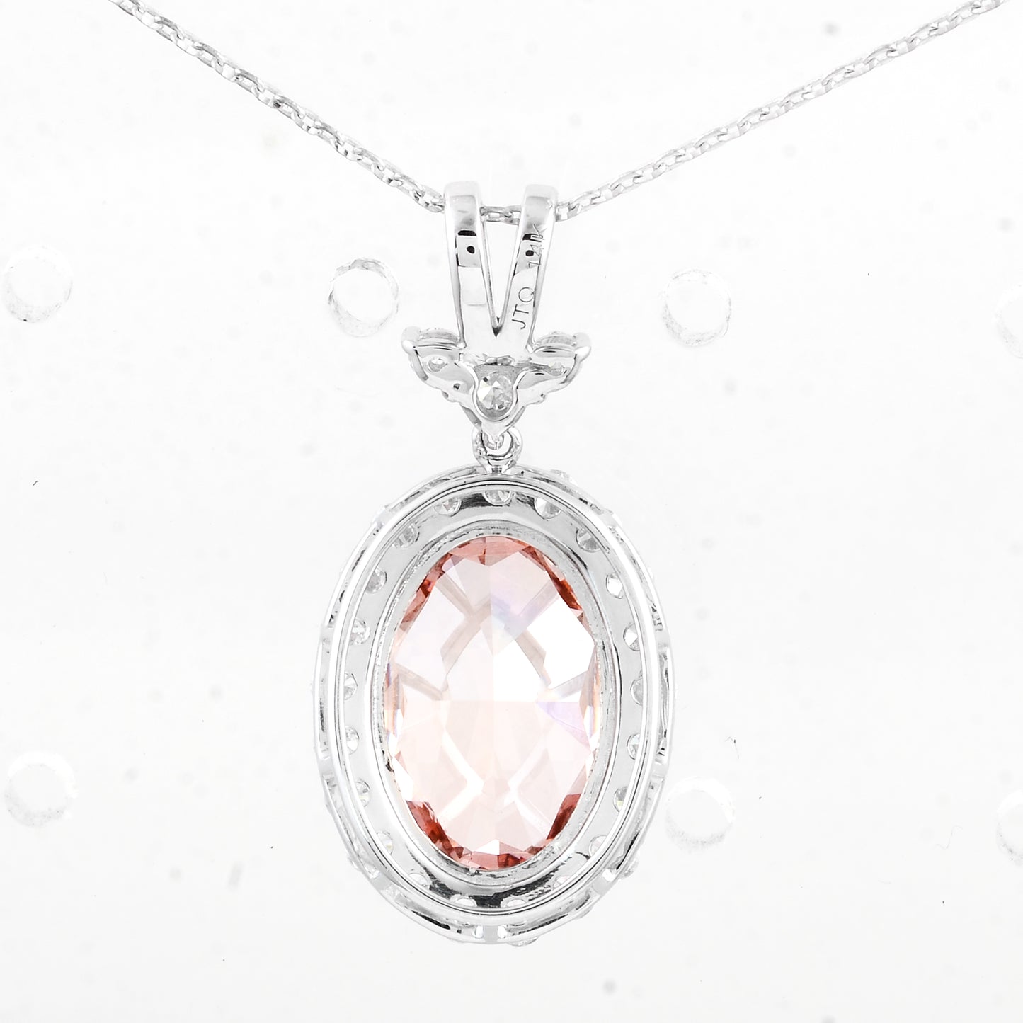 5.69 Carats Pink Lab Grown Diamond 14K Gold Pendant