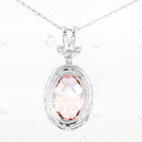 5.69 Carats Pink Lab Grown Diamond 14K Gold Pendant