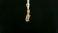 2.75 Ct Oval Mixed Cut Natural Corundum Sapphire 14K Gold Pendant