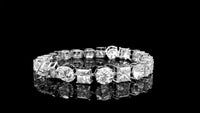 29.80 Carats Lab Grown Diamond 14K Gold Bracelet