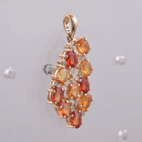 2.16 Ct Oval Natural Multi Coloured Sapphire 14K Gold Pendant