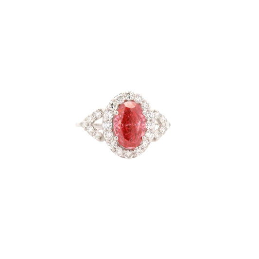 2.27 Carats Pink Lab Grown Diamond 14K Gold Ring