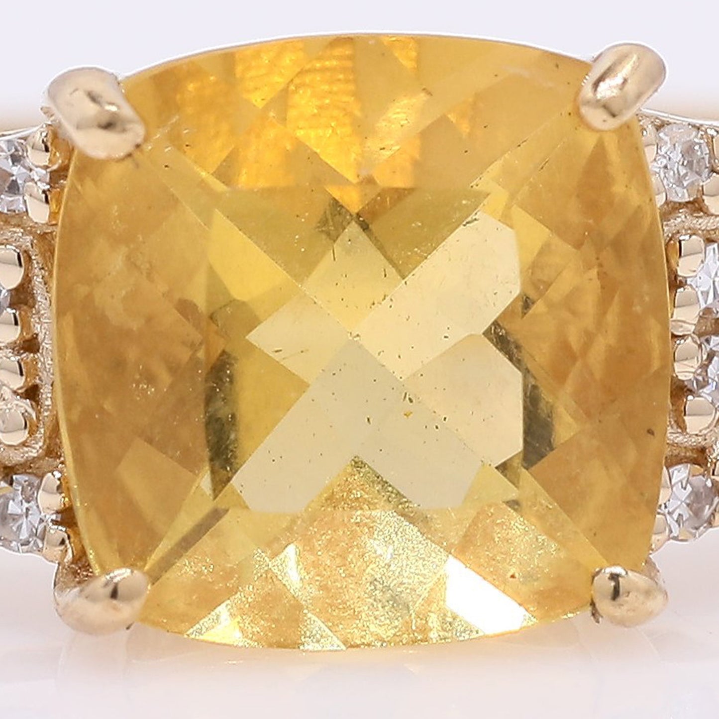 1.05 Ct Cushion Mixed Cut Natural Fire Opal 14K Gold Ring