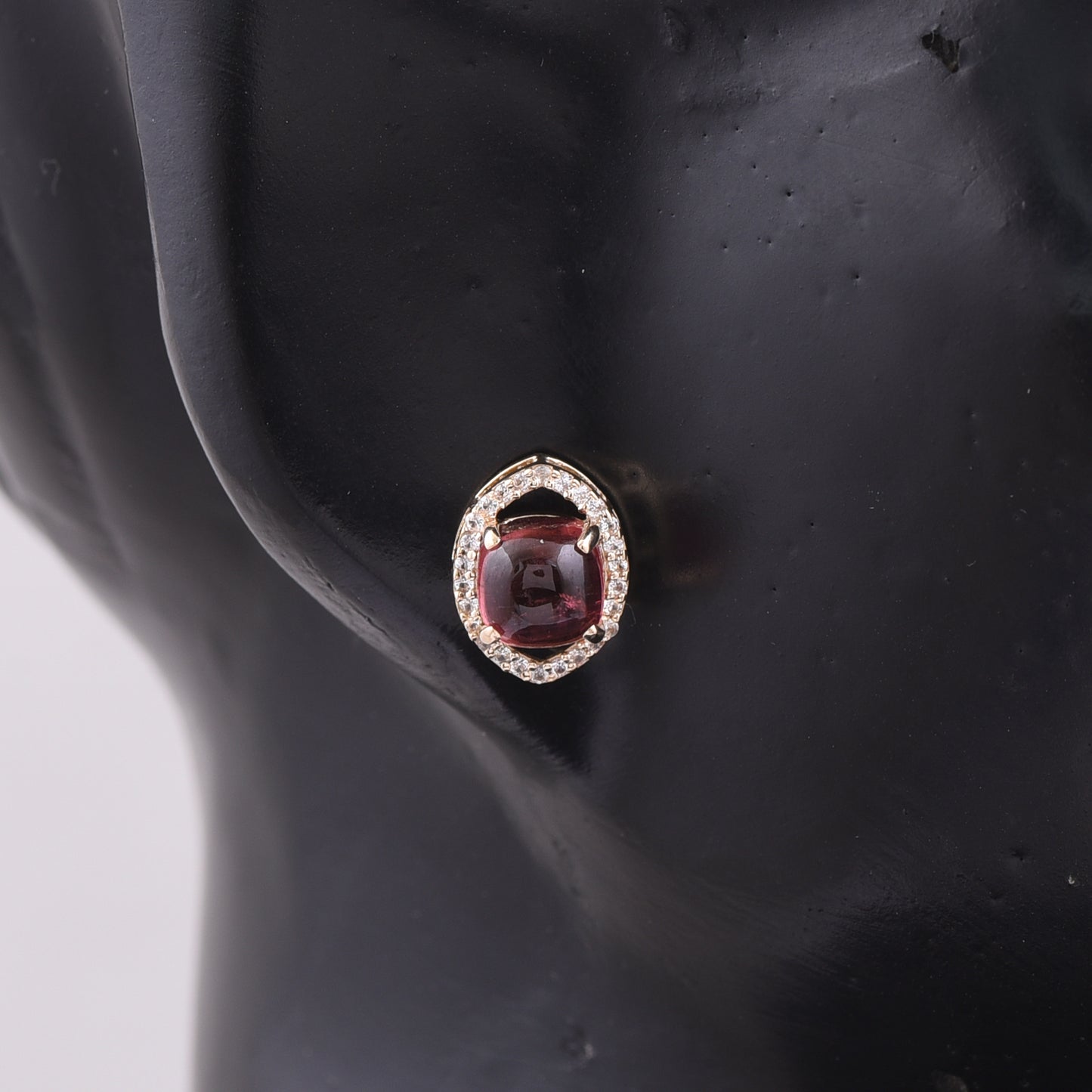 2.96 Ct Cushion Tourmaline 9K Gold Earrings