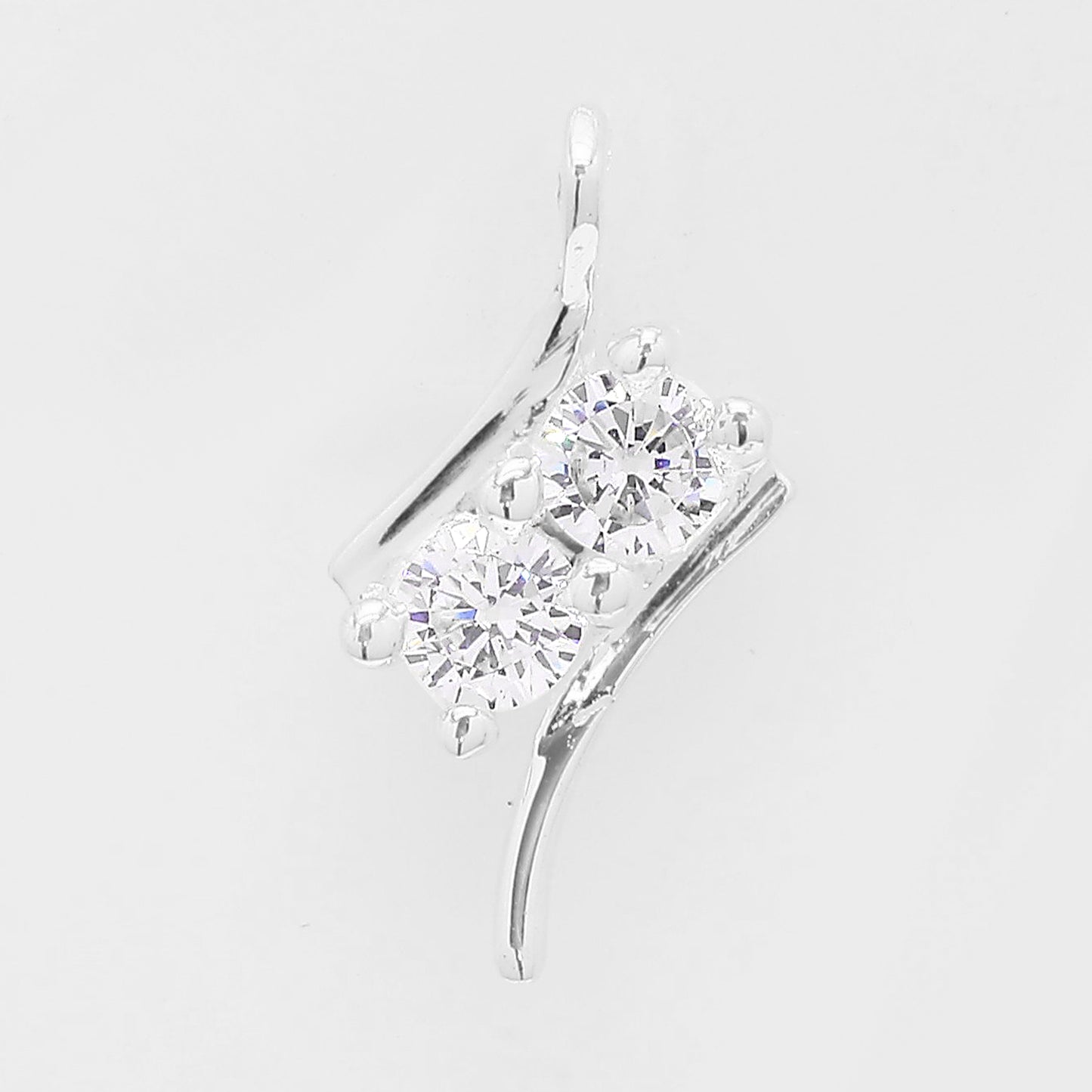 0.24 Ct Round Cubic Zirconia 925 Silver Pendant