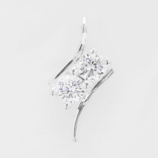 0.24 Ct Round Cubic Zirconia 925 Silver Pendant