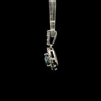 1.70 Carats Blue Lab Grown Diamond 14K Gold Pendant