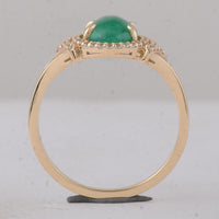 1.71 Ct Oval Emerald 9K Gold Ring
