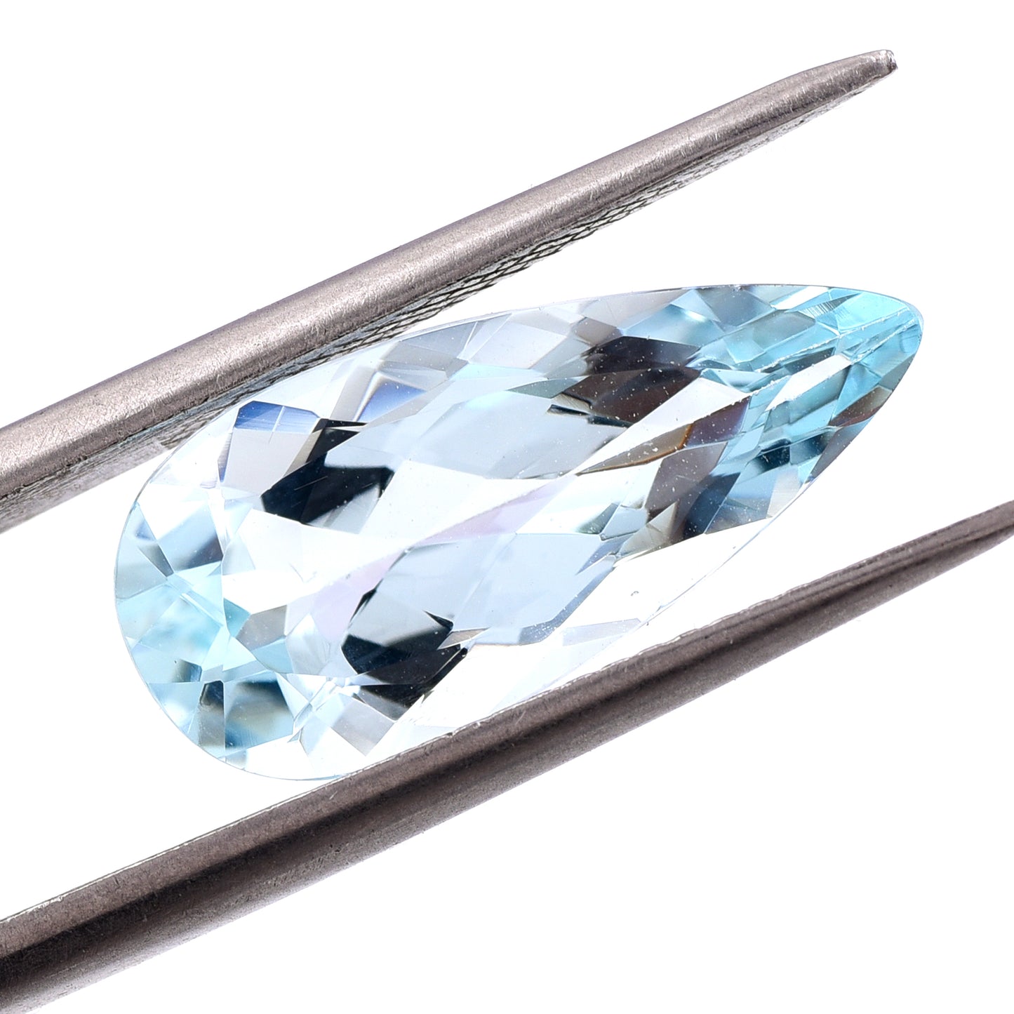 4.56 Natural Beryl Aquamarine Pear Mixed Cut Gemstone