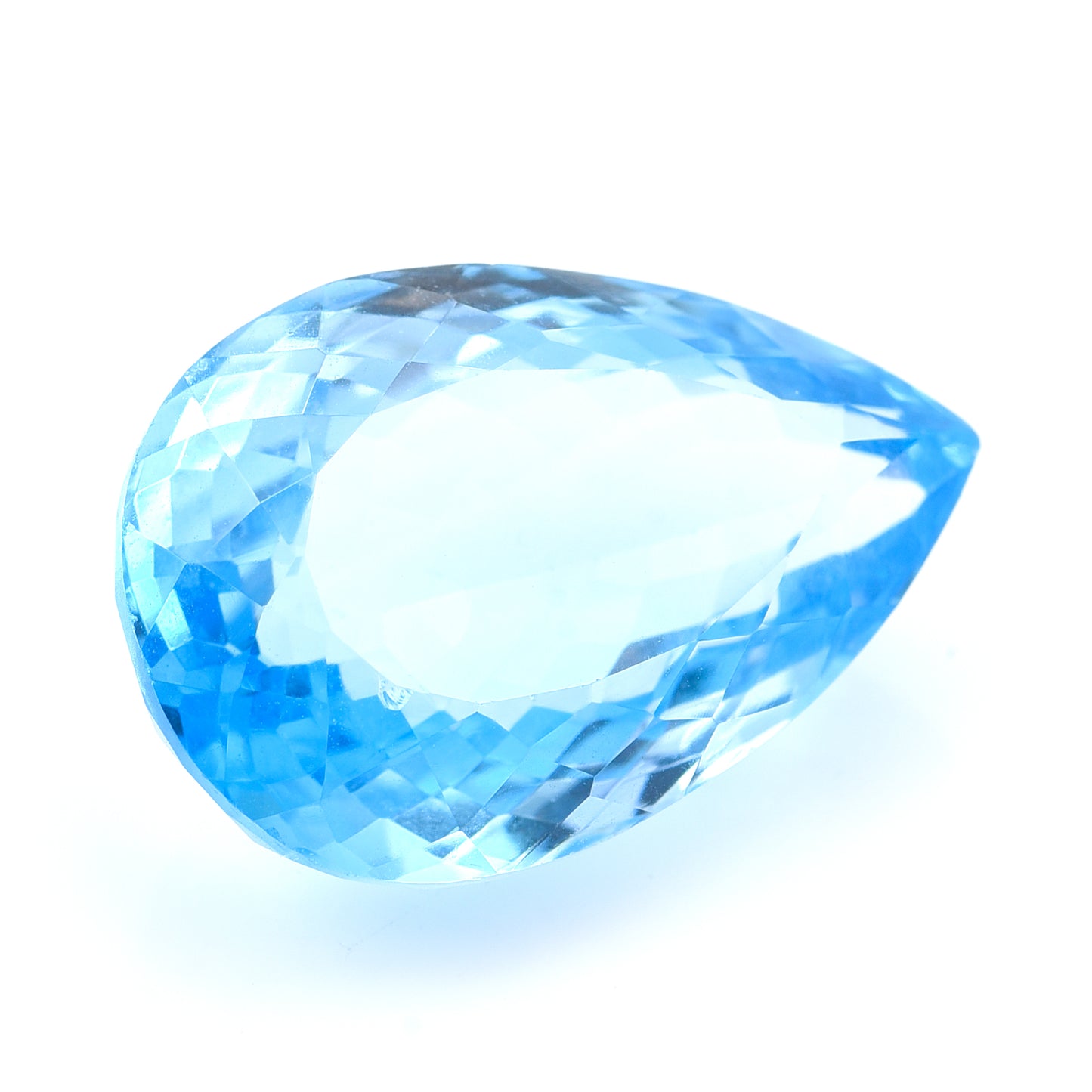 33.41 Natural Blue Topaz Pear Mixed Cut Gemstone