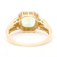 2.30 Ct Octagon Natural Eridot 14K Gold Ring