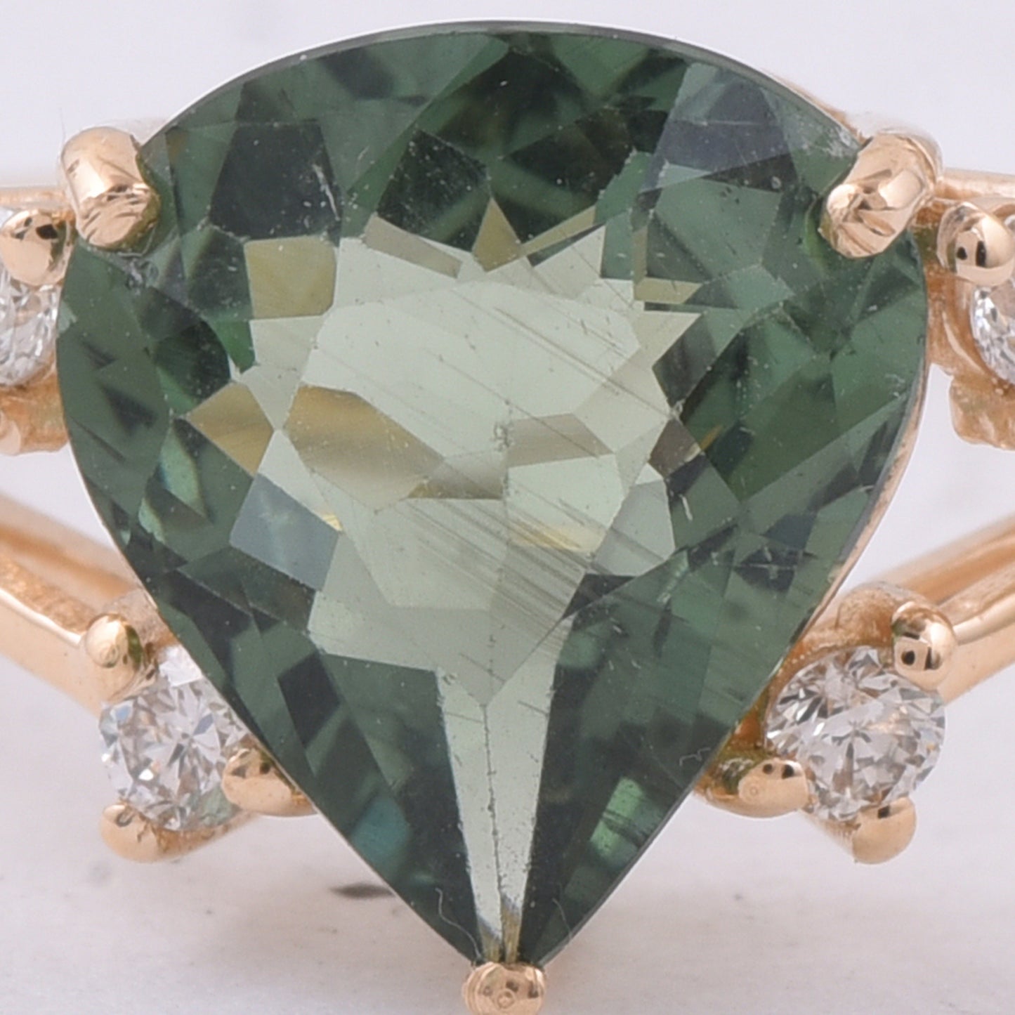 2.42 Ct Pear Natural Apatite 14K Gold Ring