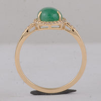 1.96 Ct Oval Emerald 9K Gold Ring