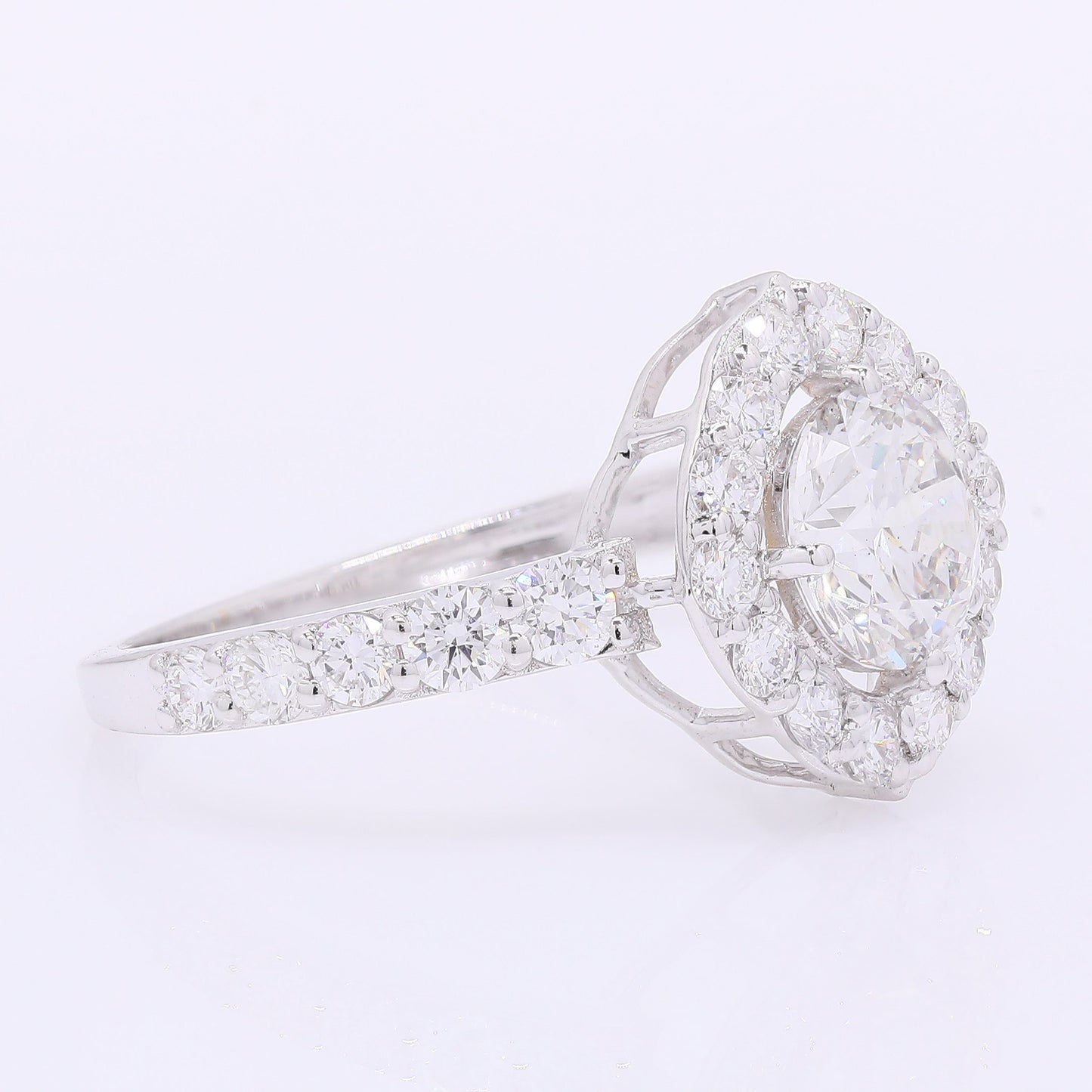 2.06 Carats Lab Grown Diamond 14K Gold Ring