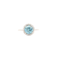 1.82 Carats Blue Lab Grown Diamond 14K Gold Ring