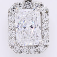 2.60 Carats Lab Grown Diamond 950 Platinum Pendant