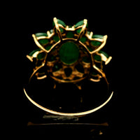 4.22 Ct Oval Emerald 14K Gold Ring