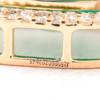 5.97 Ct Oval Mixed Cut Natural Emerald 14K Gold Pendant