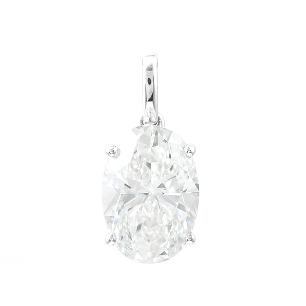 3.00 Carats Lab Grown Diamond 14K Gold Pendant
