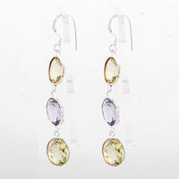 10.40 Ct Amethyst 925 Sterling Silver Earrings