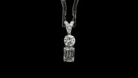 3.34 Carats Lab Grown Diamond 14K Gold Pendant