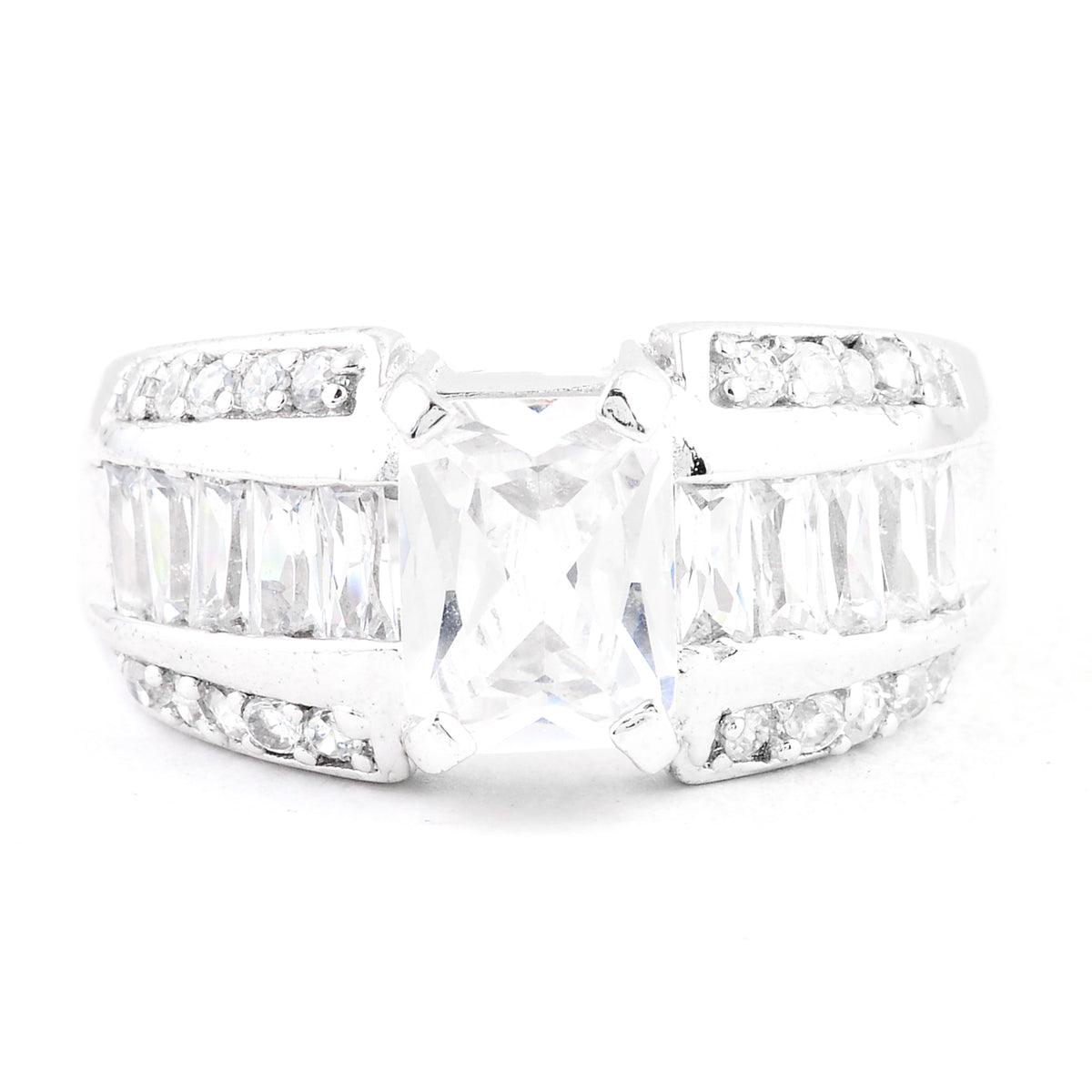 14.87 Ct Cubic Zirconia 925 Sterling Silver Ring