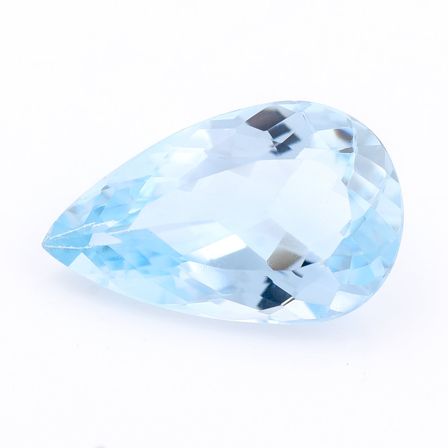 2.88 Natural Beryl Aquamarine Pear Mixed Cut Gemstone