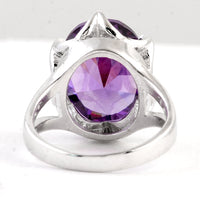 16.48 Ct Cubic Zirconia 925 Sterling Silver Ring