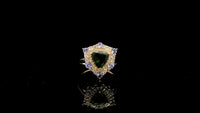 1.79 Ct Trillion Tourmaline 14K Gold Ring