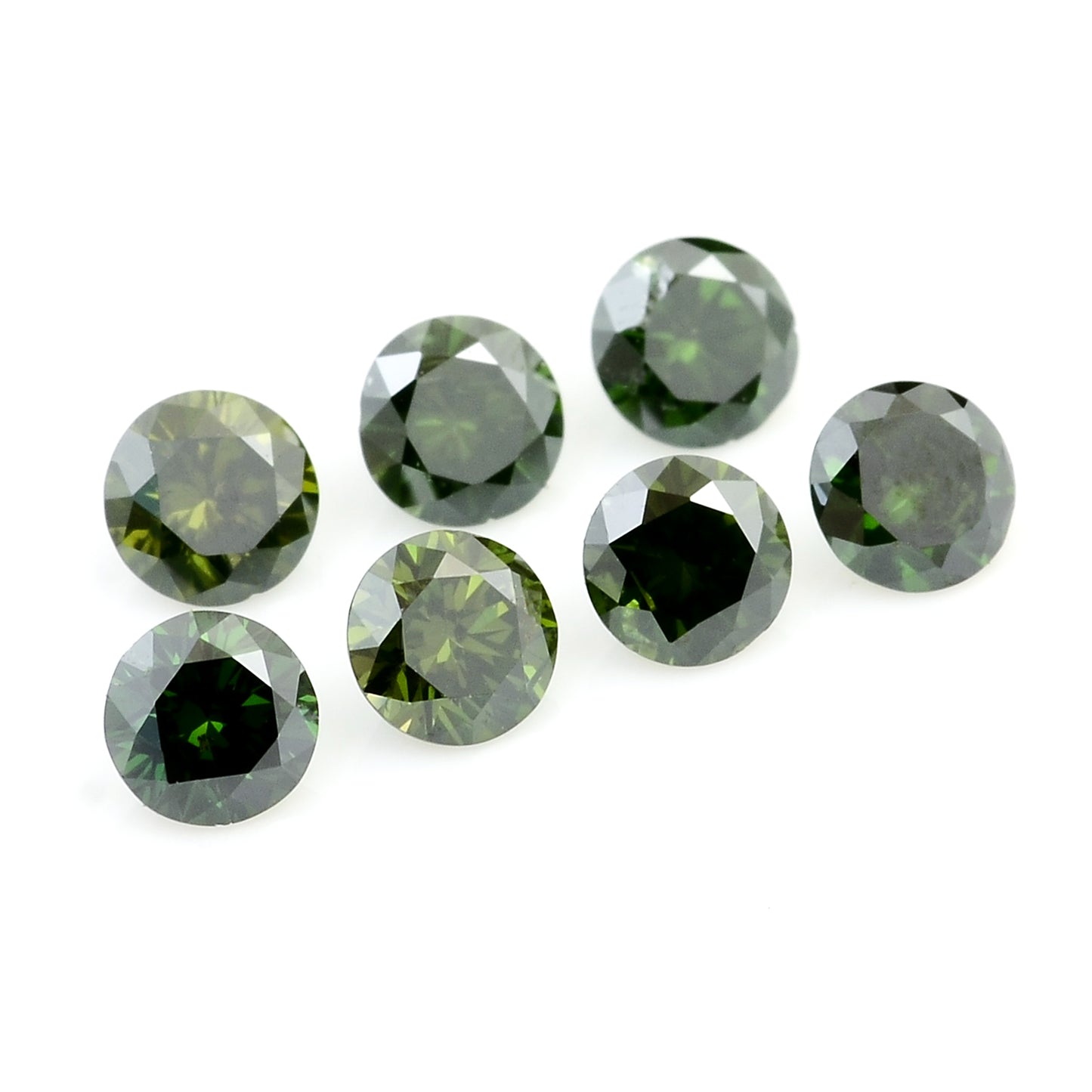 0.73 Green Diamond Round Loose Gemstone