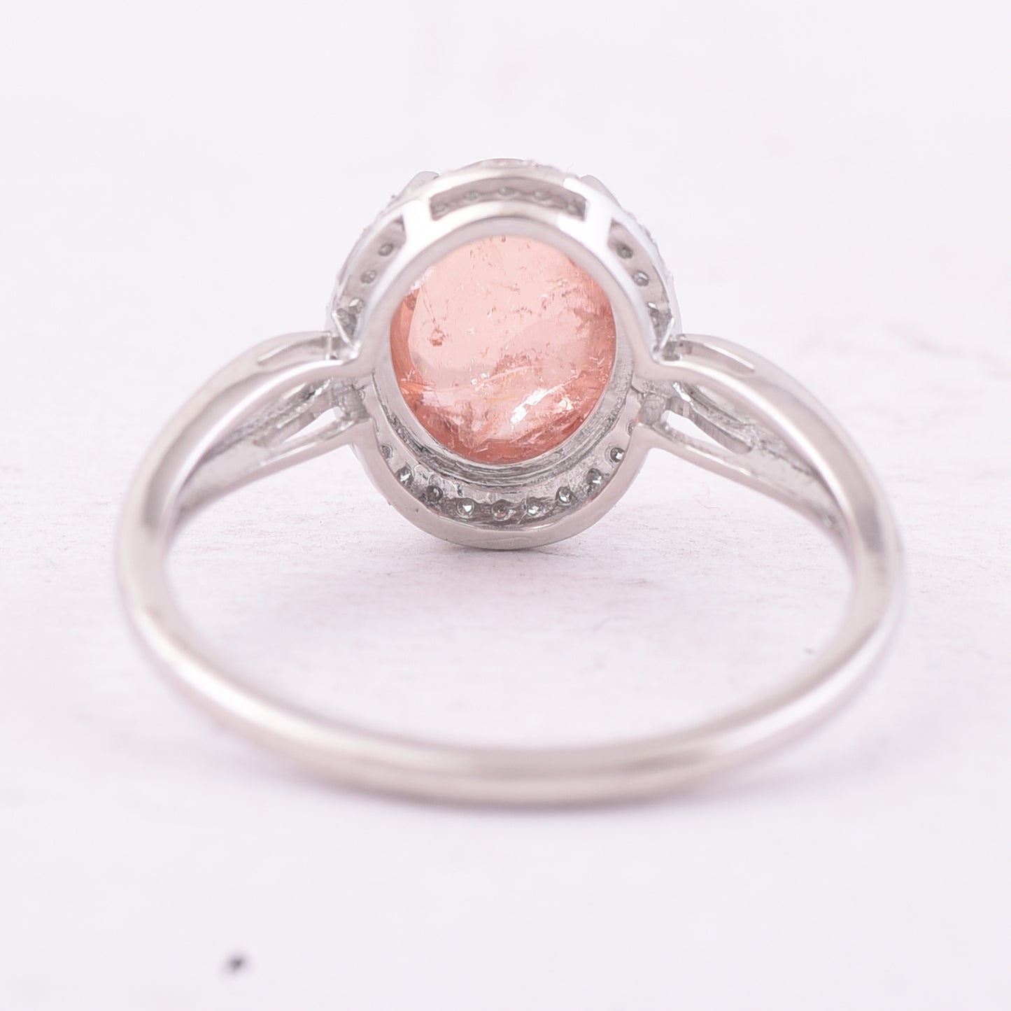 2.24 Ct Oval Cabochon Cut Natural Tourmaline 950 Platinum Ring