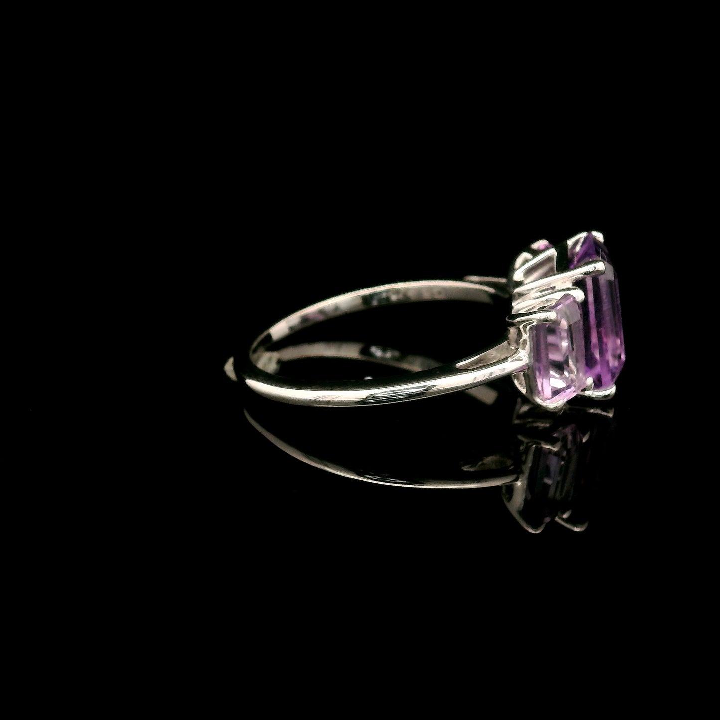 3.35 Ct Octagon Amethyst 925 Sterling Silver Ring