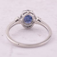 1.46 Ct Oval Mixed Cut Natural Sapphire 950 Platinum Ring