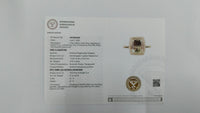 4.11 Ct Rectangular Cushion Mixed Cut Natural Plagioclase Feldspar Sunstone 14K Gold Ring