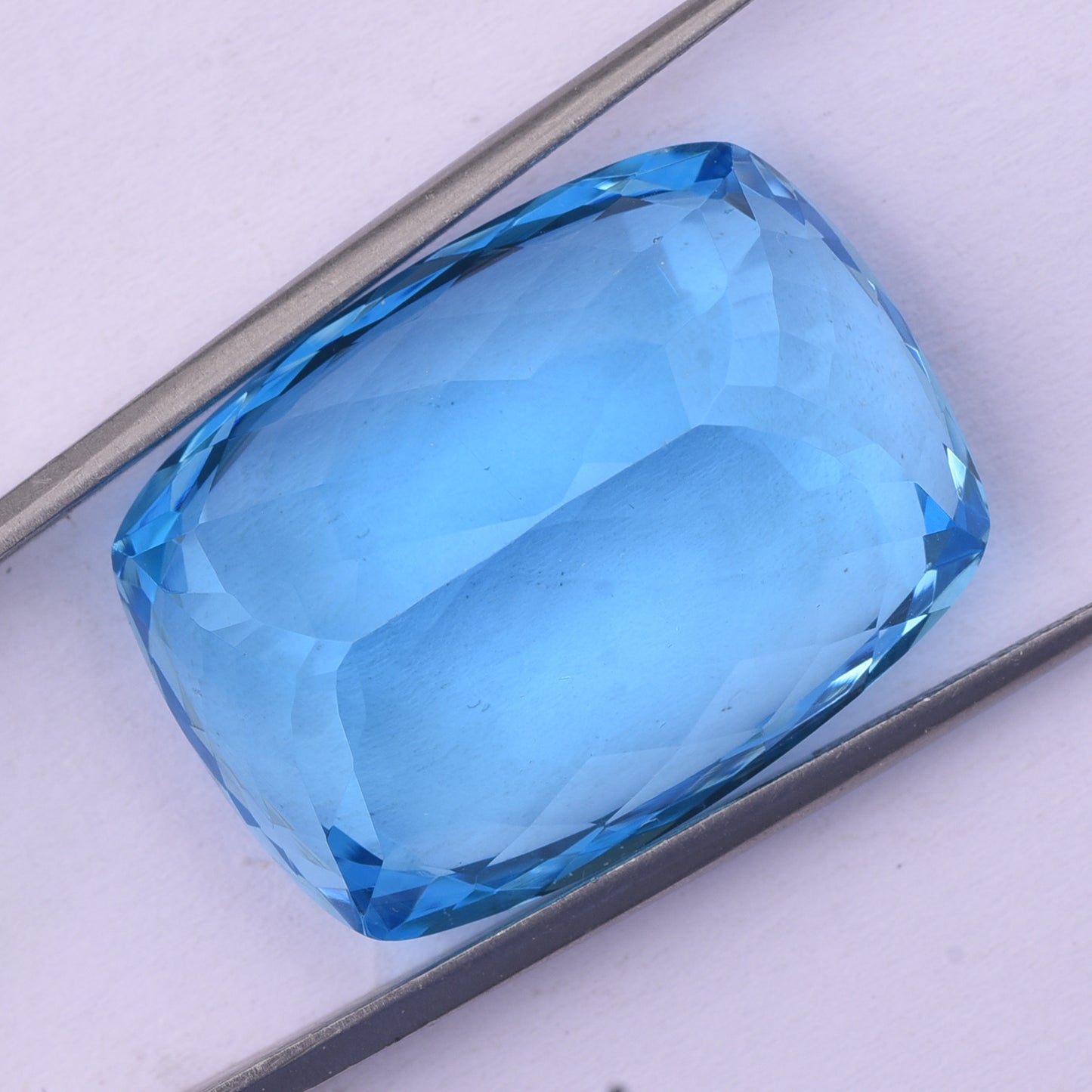 66.34 Natural Topaz Blue Topaz Rectangular Cushion Mixed Cut Gemstone