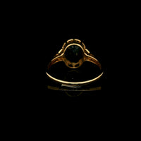 2.87 Ct Oval Mixed Cut Natural Sapphire 14K Gold Ring